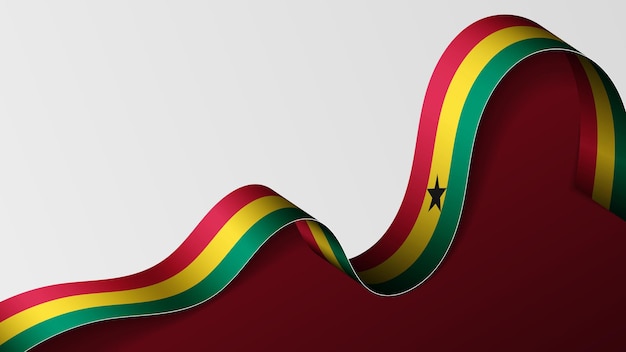 Ghana ribbon flag background Element of impact for the use you want to make of it