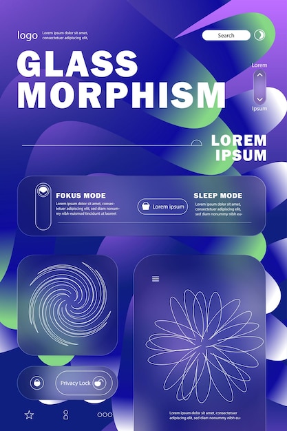 glass morphism mobile ui interface design