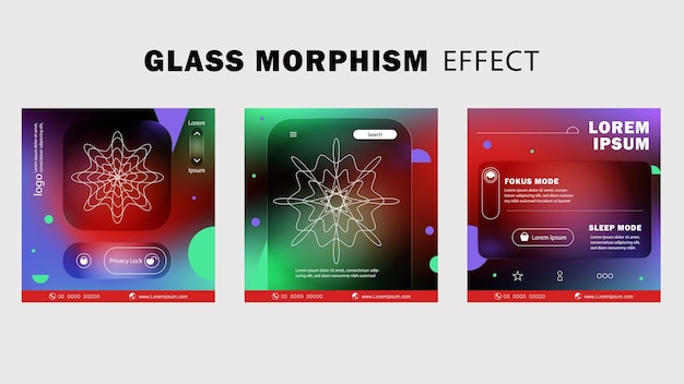 glassmorphism ui design for mobile application