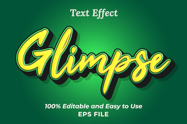 glimpse text effect editable and easy to use premium text effect