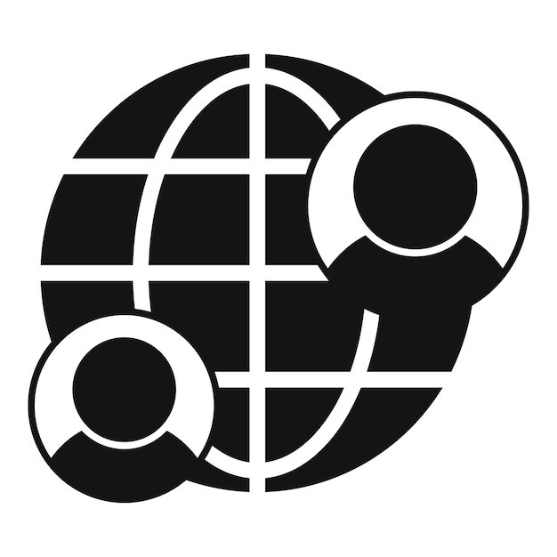 Global know client icon simple vector Risk bank market