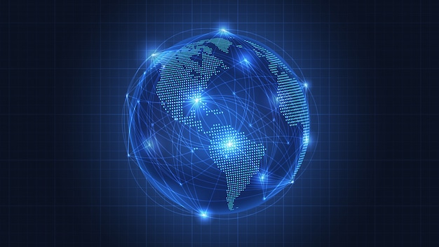 Global network connection background