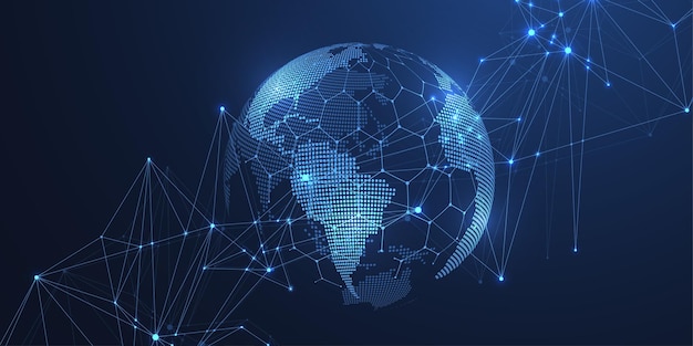 Global network connection concept in the global business
