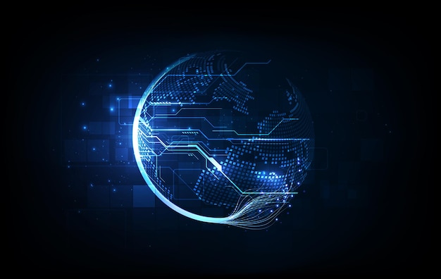 global network connection. world map point and line composition concept of global business. vector illustration