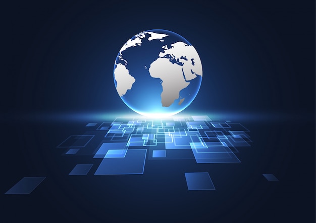 Global network connection. 