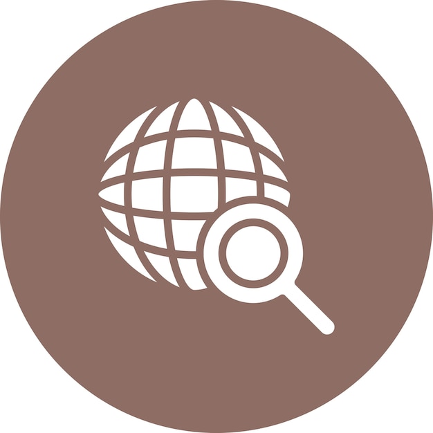 Global Search vector icon illustration of Coding and Development iconset