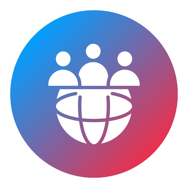 Global Team icon vector image Can be used for Remote Working