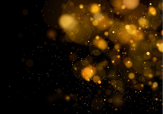 Glødende bokeh-lyseffekt isolert.