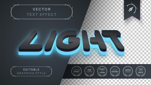 glow edit text effect editable font style