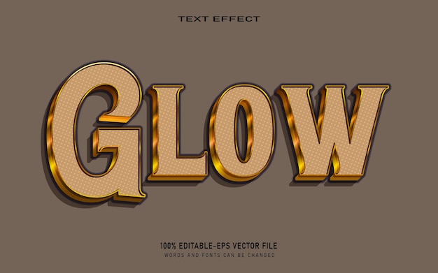 glow text effect editable elegant bold text style