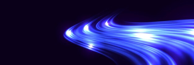 Glowing effect of speed sparks of lines moving