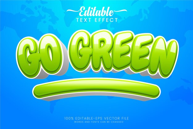 go green text effect