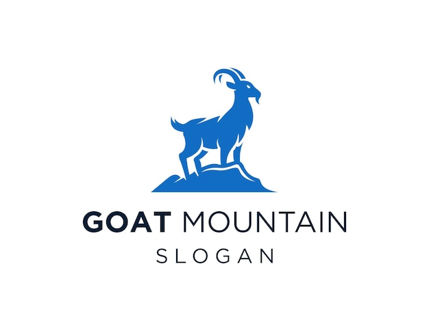 Goat logo design created using the Corel Draw 2018 application with a white background