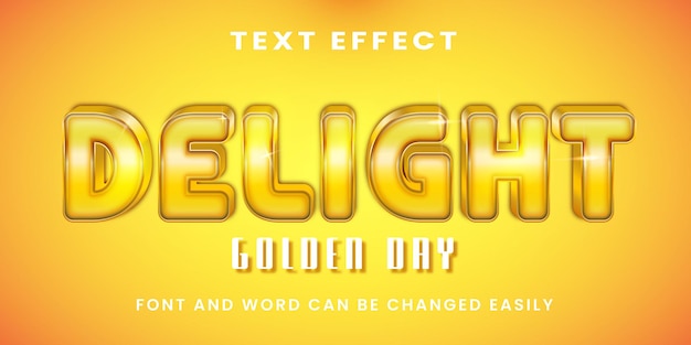 Golden editable text style effect in 3d suitable for content for prosperity