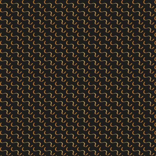Golden wavy pattern on a black background