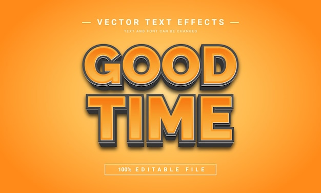 Good time editable text effect 