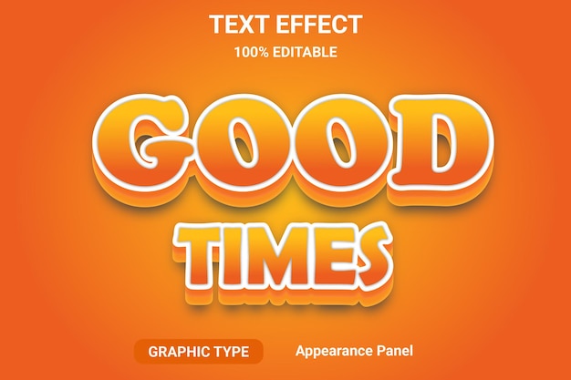 good time's text effect font style