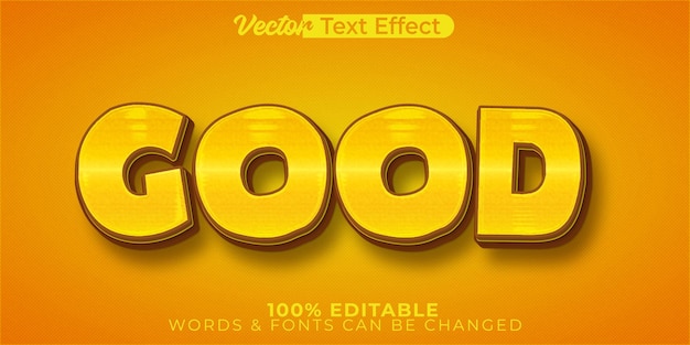 Good Vector Text Effect Editable Alphabet Orange Cartoon Comic Funny