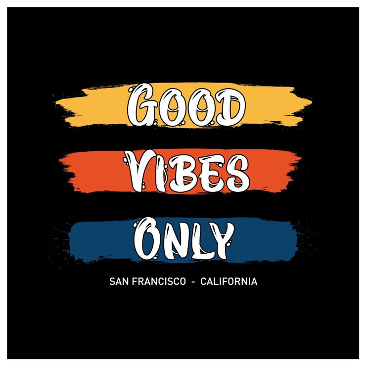 Vektor good vibes only typography t shirt design vector illustration graphic