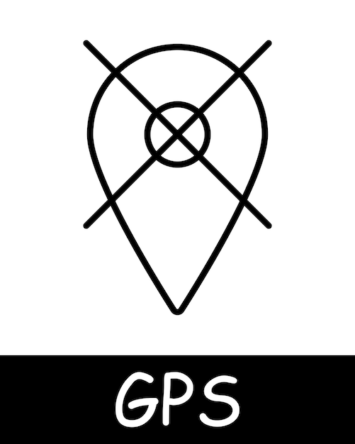 GPS line icon Satellite global positioning system navigation location tracking geolocation mapping technology space signal communication coordinates