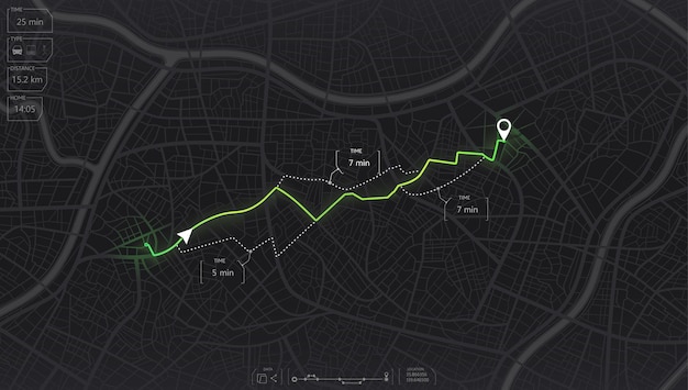 gps map navigation to own house view from above the map buildings abstract city map, background.