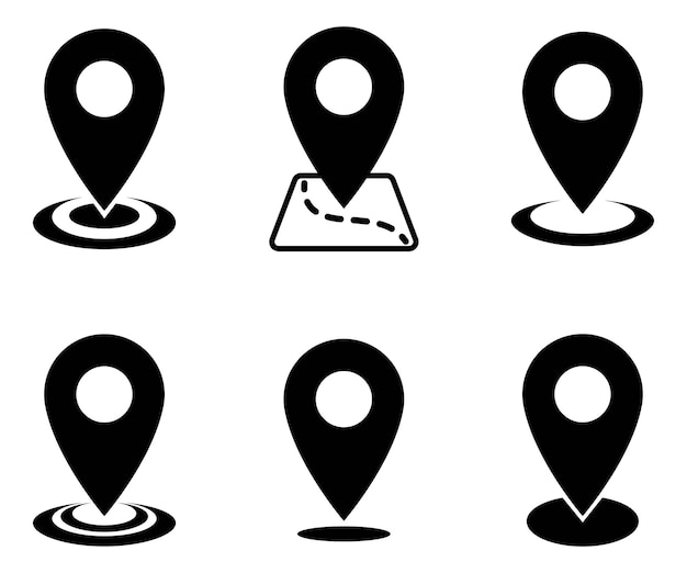 gps navigation technology location symbols illustration