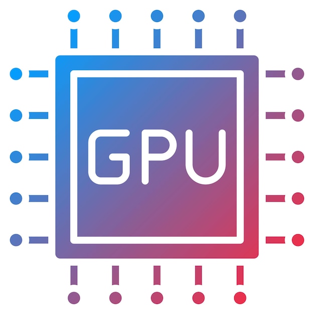 gpu icon vector image can be used for computer science