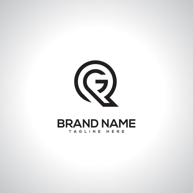 GQ QG Alphabet Unique Letter Logo Design Initial Vector Symbol