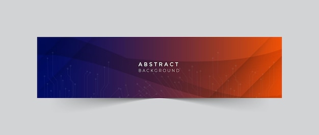 gradient abstract background technology linkedin banner template 01