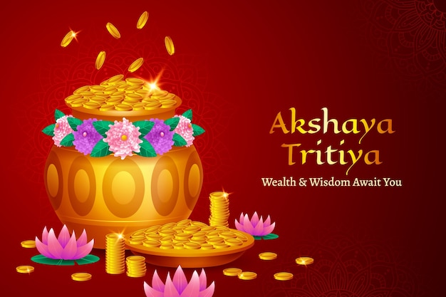 gradient akshaya tritiya background