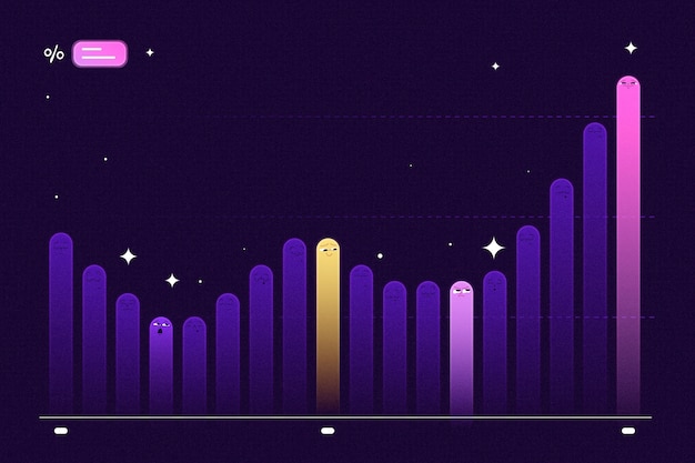 Gradient data visualization background
