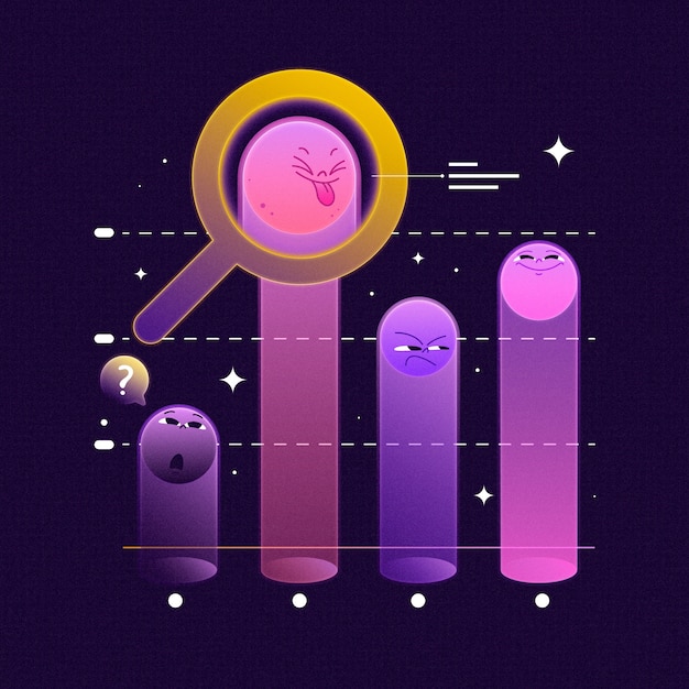 Gradient data visualization illustration