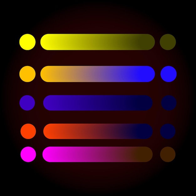 Gradient fargepalett med vektorelementer