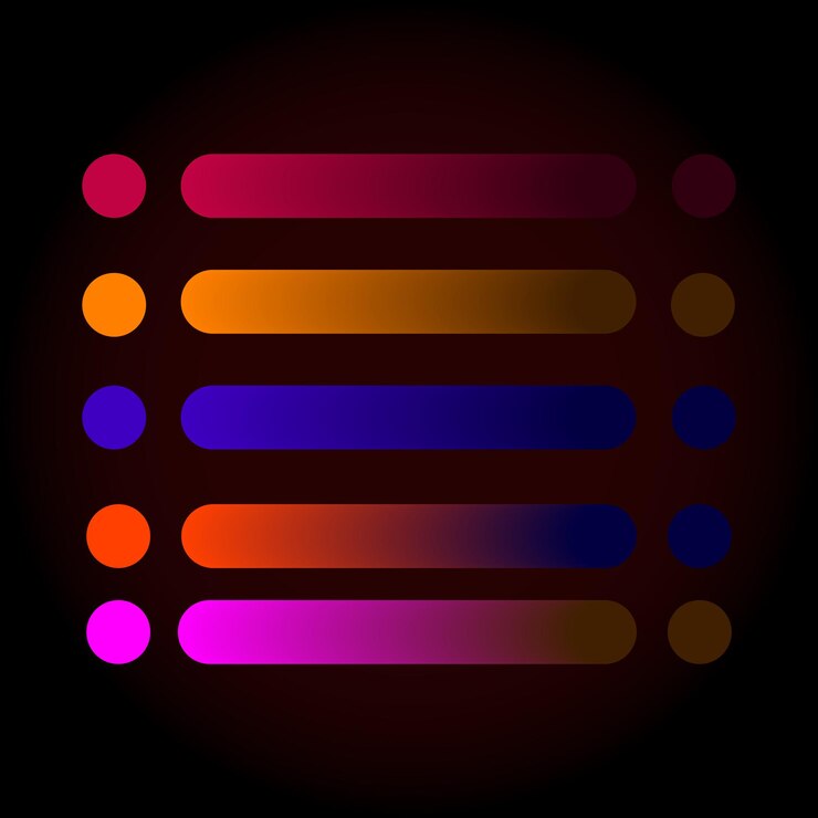 Vektor gradient fargepalett med vektorelementer