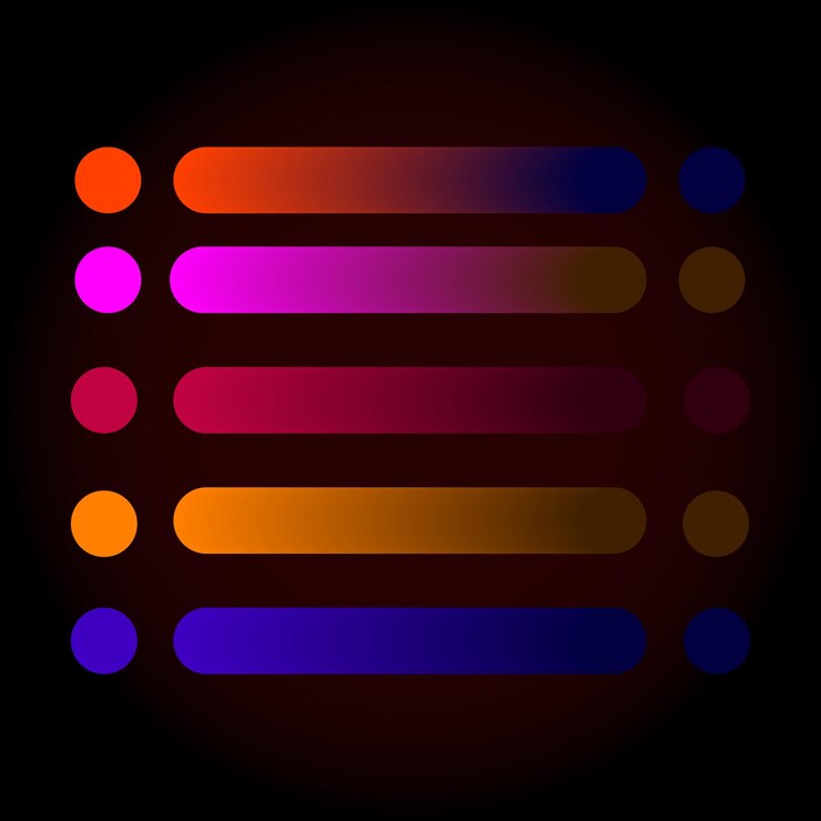 Vektor gradient fargepalett med vektorelementer