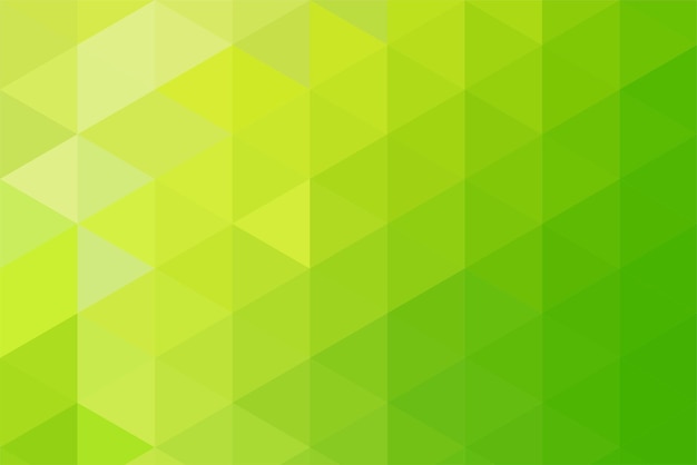 Gradient green background on triangle pattern Geometric abstract pixel background