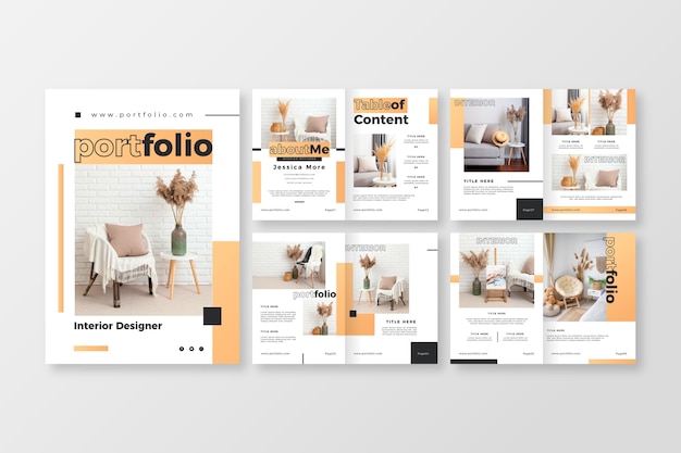 gradient interview portfolio template