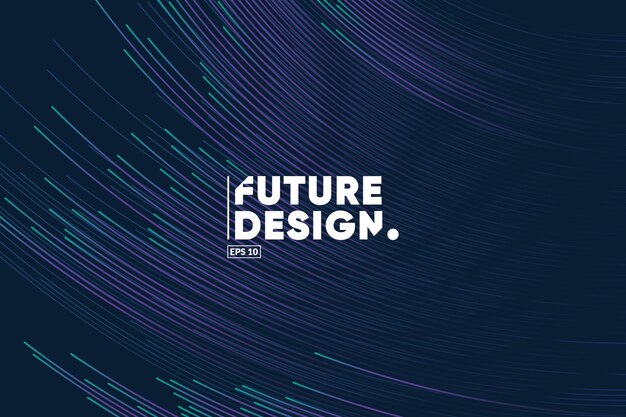 Gradient lines composition background. Future, Technology, Big data, Science theme template.
