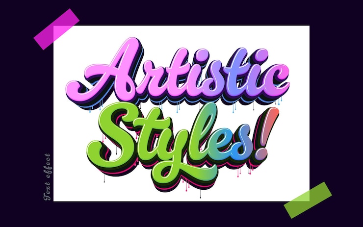 Vektor graffiti lettering text effect vector graphic style editable