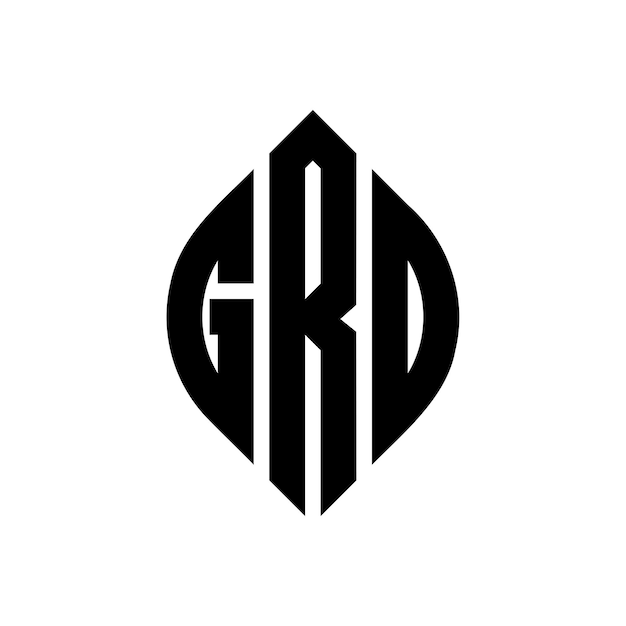 grd circle letter logo design with circle and ellipse shape grd ellipse letters with typographic style the three initials form a circle logo grd circle emblem abstract monogram letter mark vector