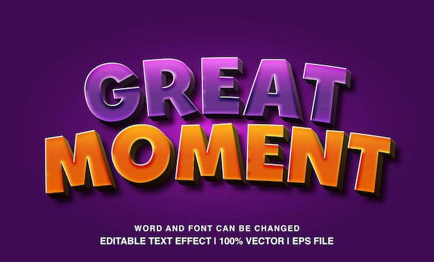 Great moment text effect