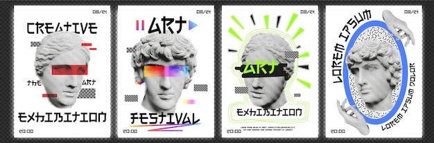 Greece modern face with contemporary element Template design Vector illustration