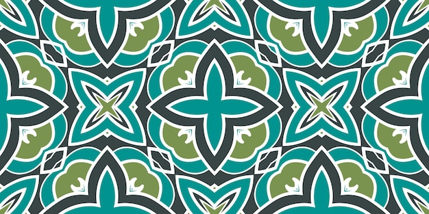 Green abstract seamless pattern vector illustration