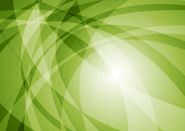 Green abstract tech wavy background