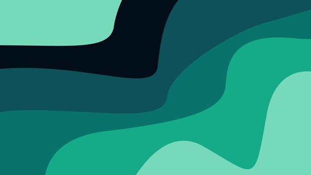 Green Abstract Wavy Background Vector