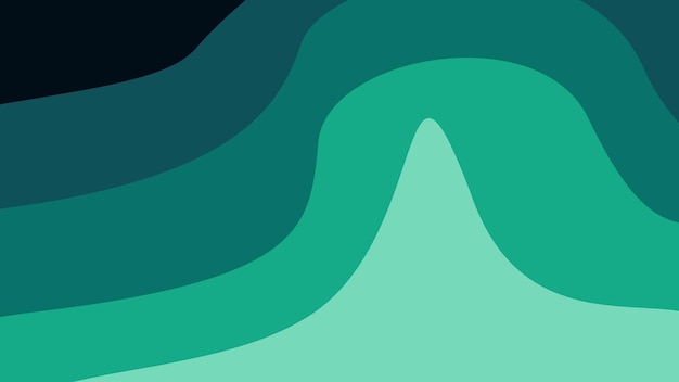 Green Abstract Wavy Background Vector