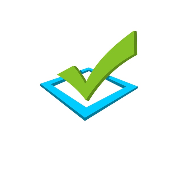 green check mark logo template illustration design vector eps 10