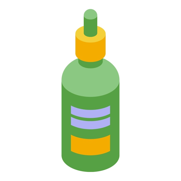 green dropper bottle containing essential oil for aromatherapy