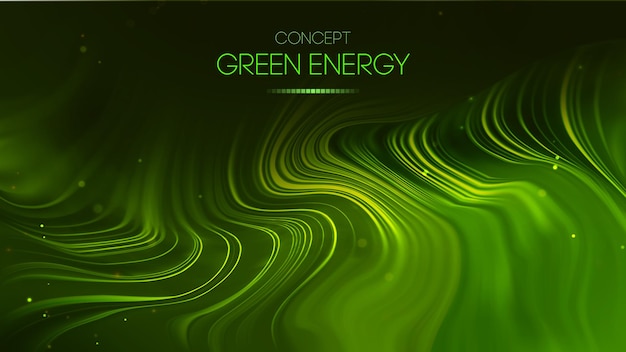 Green energy concept. Vector green technology background. Futuristic vector illustration.