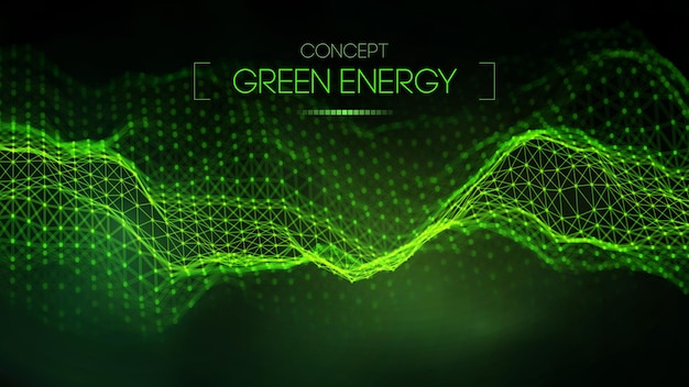 Green energy concept. Vector green technology background. Futuristic vector illustration.